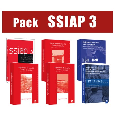 PACK SSIAP3 PREMIUM : 6 ouvrages * Réglementation non commentée + commentée