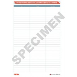 Registre de sécurité pour immeubles de grande hauteur