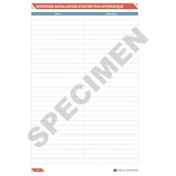 Registre de sécurité pour immeubles de grande hauteur