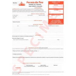Carnet de permis de feu par 100